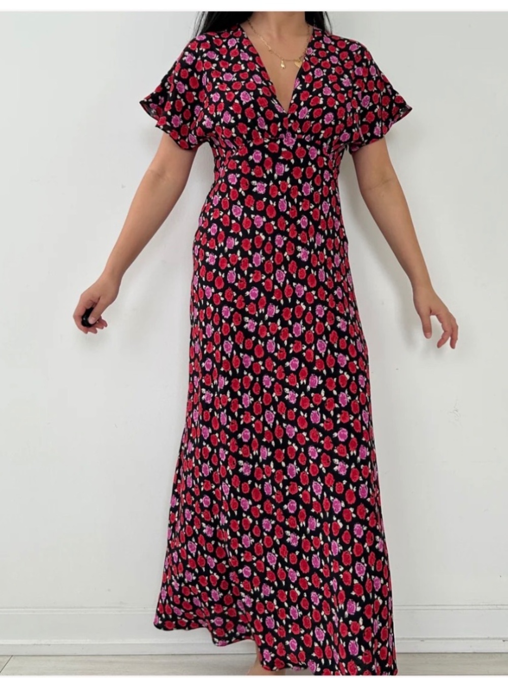 Zara Floral Maxi Dress Size XL